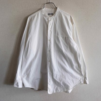 COMME des GARCONS HOMME 80s Band Collar White Shirt