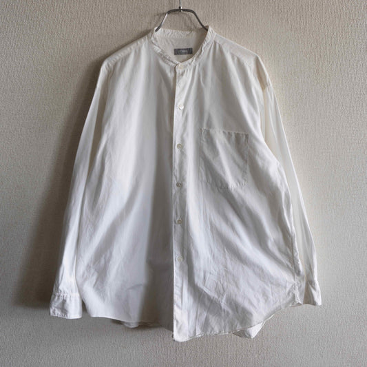 COMME des GARCONS HOMME 80s Band Collar White Shirt