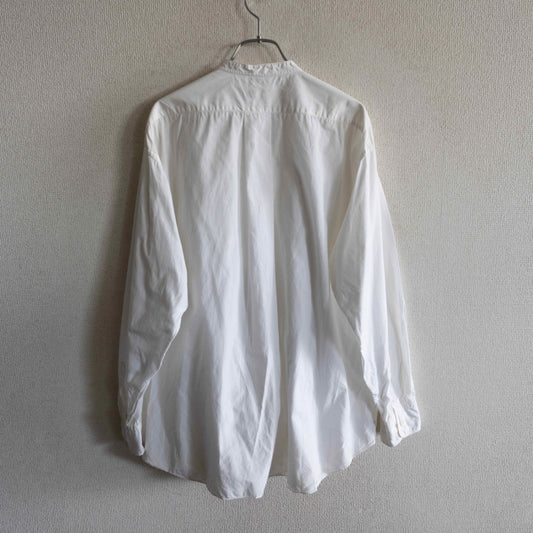 COMME des GARCONS HOMME 80s Band Collar White Shirt
