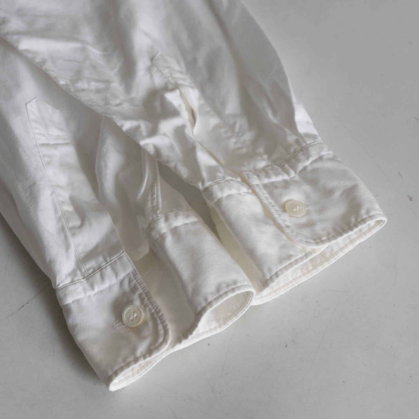 COMME des GARCONS HOMME 80s Band Collar White Shirt