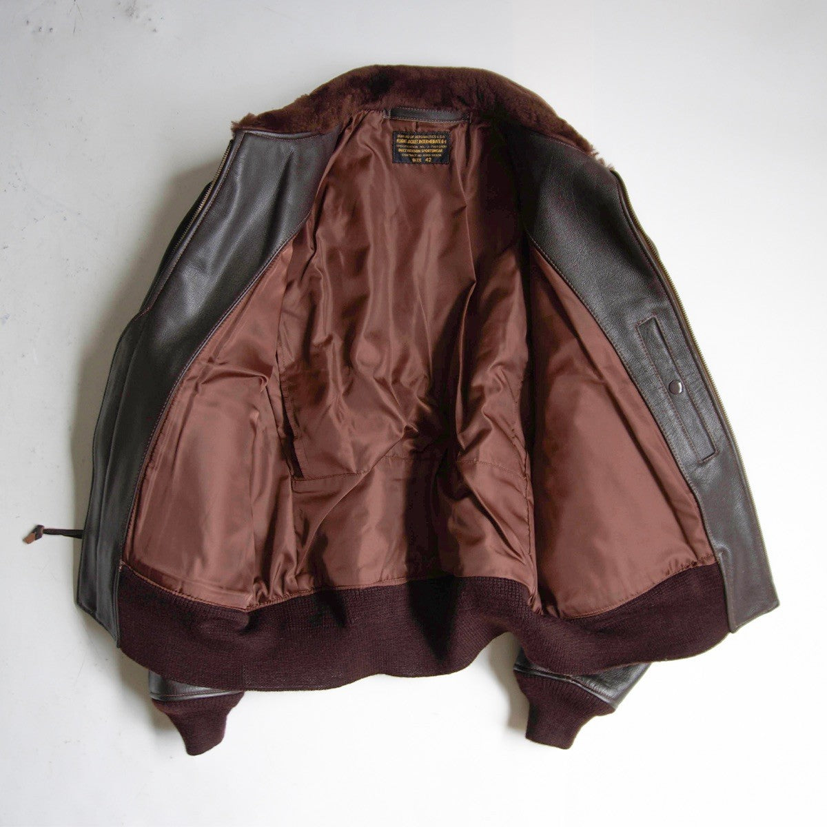 BUZZ RICKSON G-1 Leather Flight Jacket Size 42