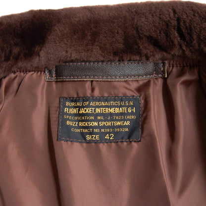 BUZZ RICKSON G-1 Leather Flight Jacket Size 42