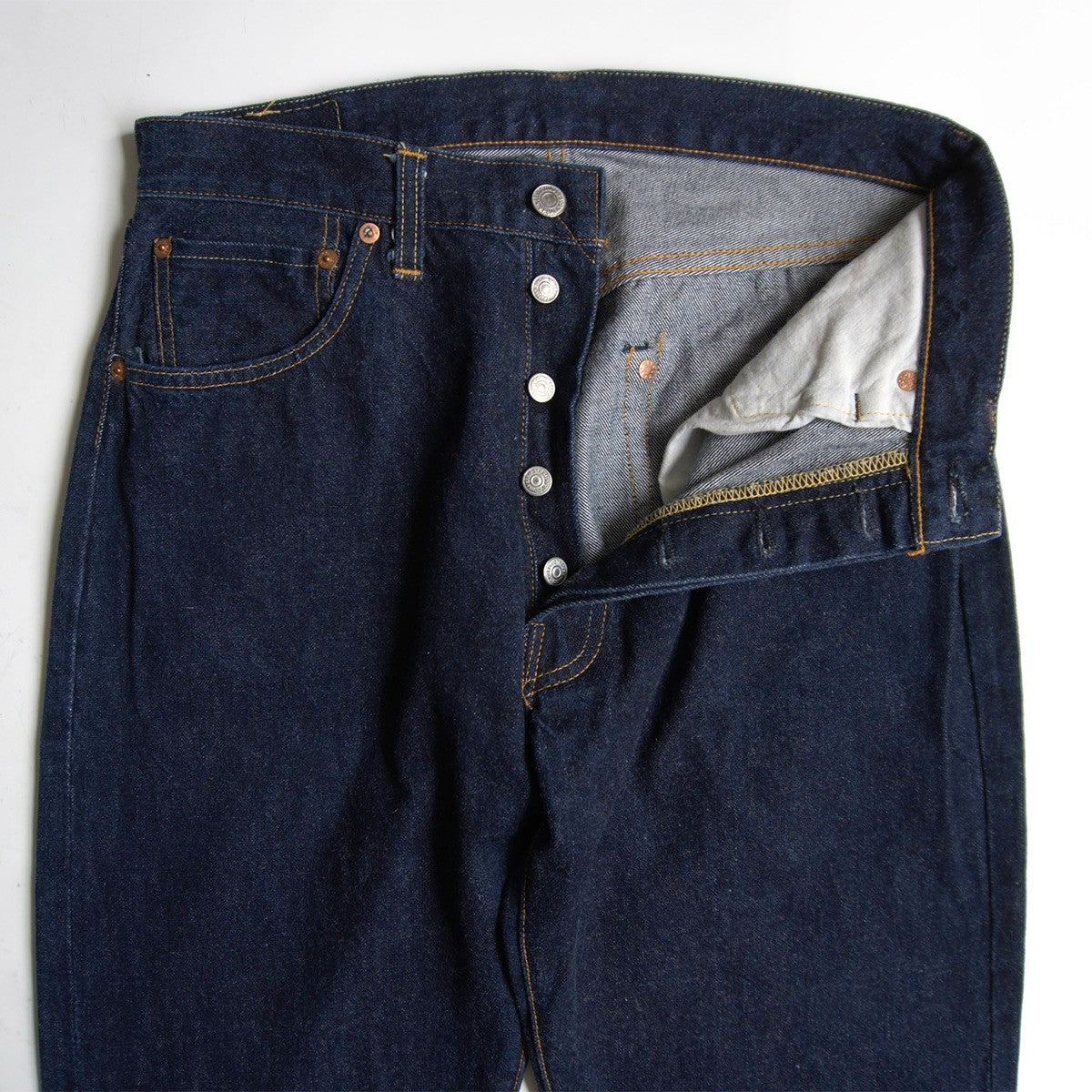 LEVI'S 501XX Big E Valencia USA Made Denim Jeans Size 33×36