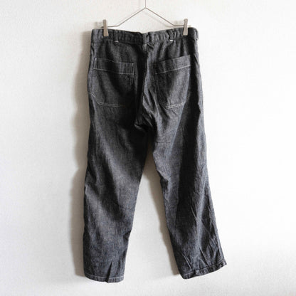 COMME des GARCONS HOMME 90s Cotton Linen Black Jeans Size S