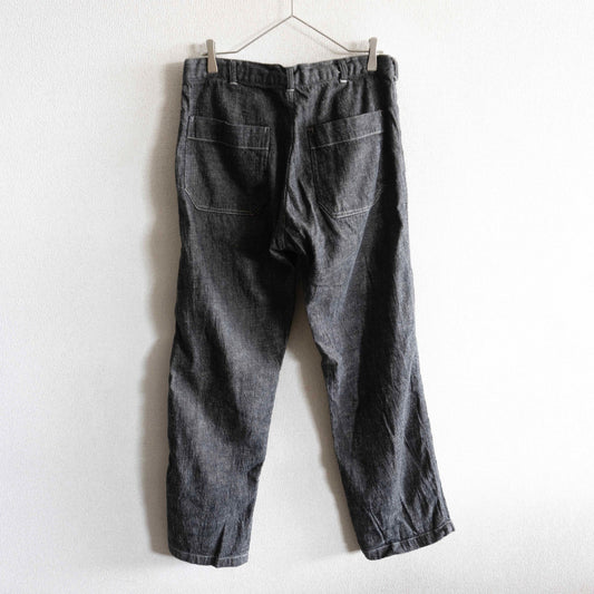 COMME des GARCONS HOMME 90s Cotton Linen Black Jeans Size S