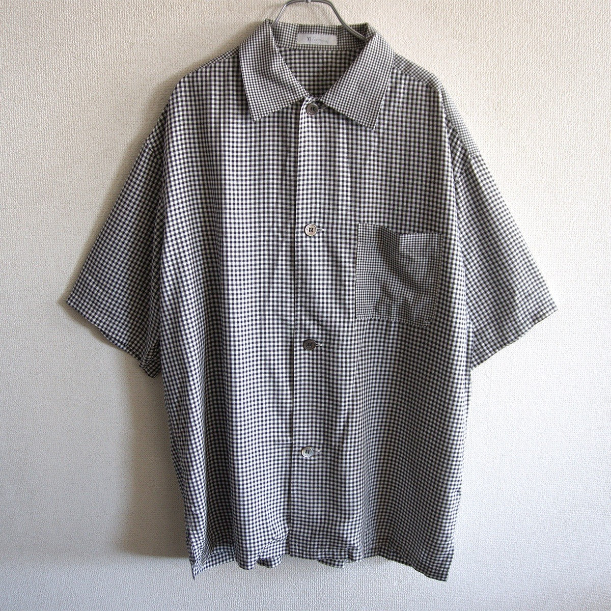 Y's for men Gingham Check Rayon Shirt