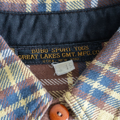 FREEWHEELERS BUBO SPORT TOGS Montauk Flannel Shirt Size 15