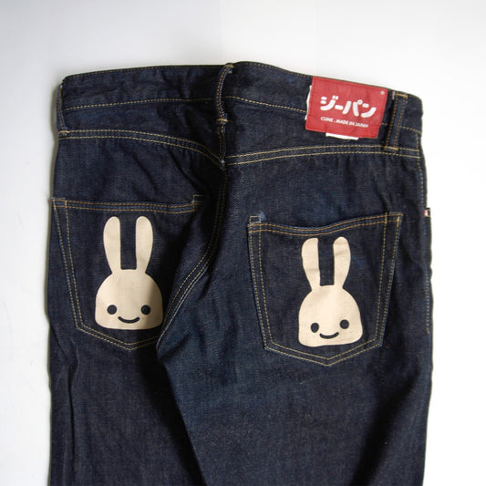 CUNE Double Rabbit Embroidery Denim Jeans Size 32