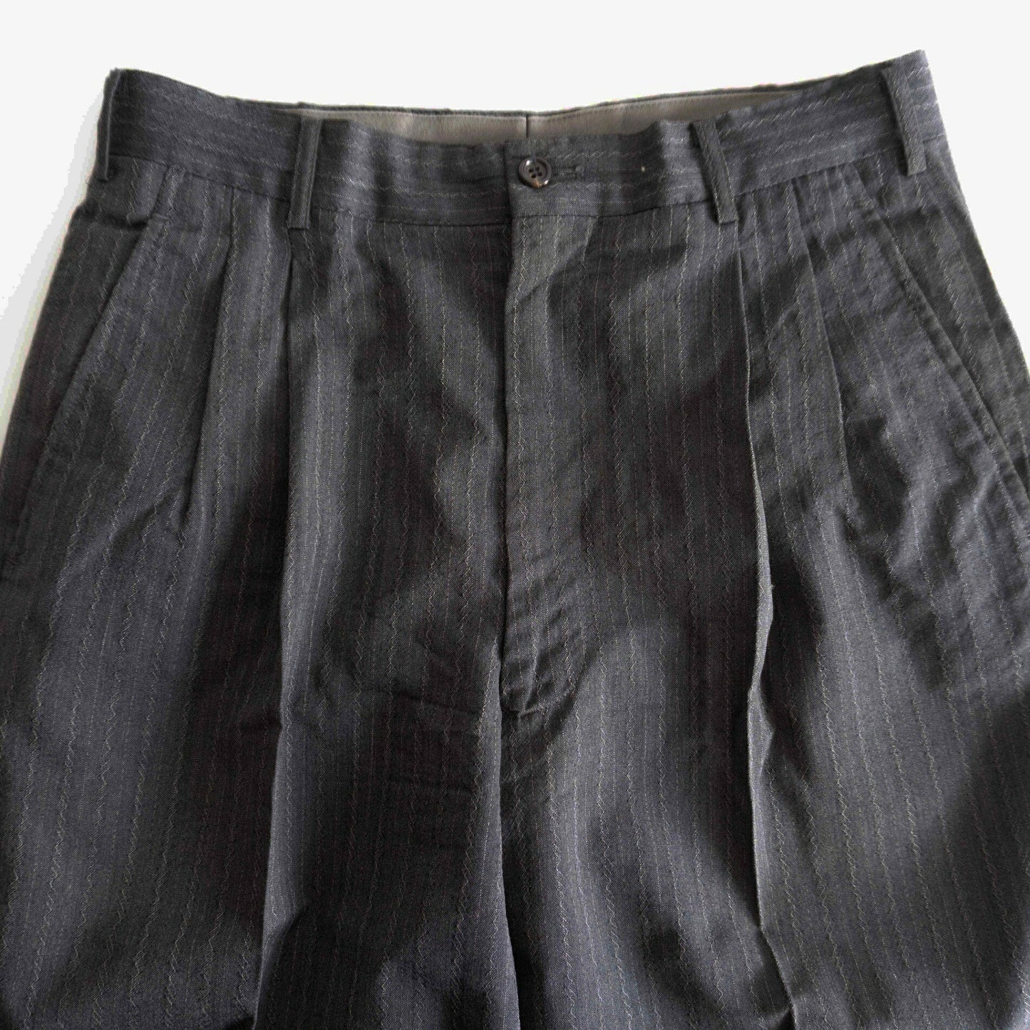 COMME des GARCONS HOMME 80s 2-Tuck Stripe Slacks Size M
