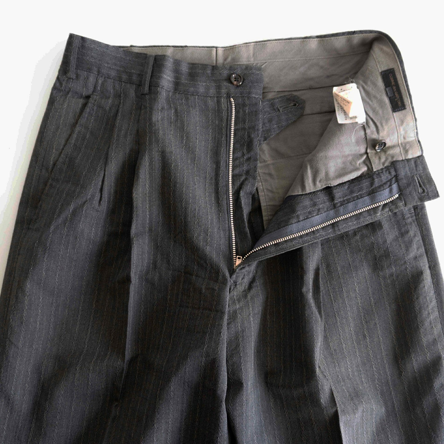 COMME des GARCONS HOMME 80s 2-Tuck Stripe Slacks Size M