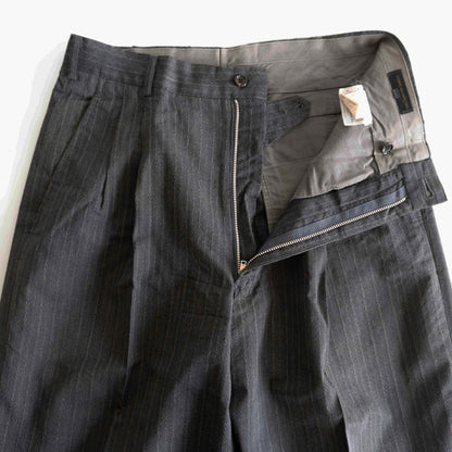 COMME des GARCONS HOMME 80s 2-Tuck Stripe Slacks Size M
