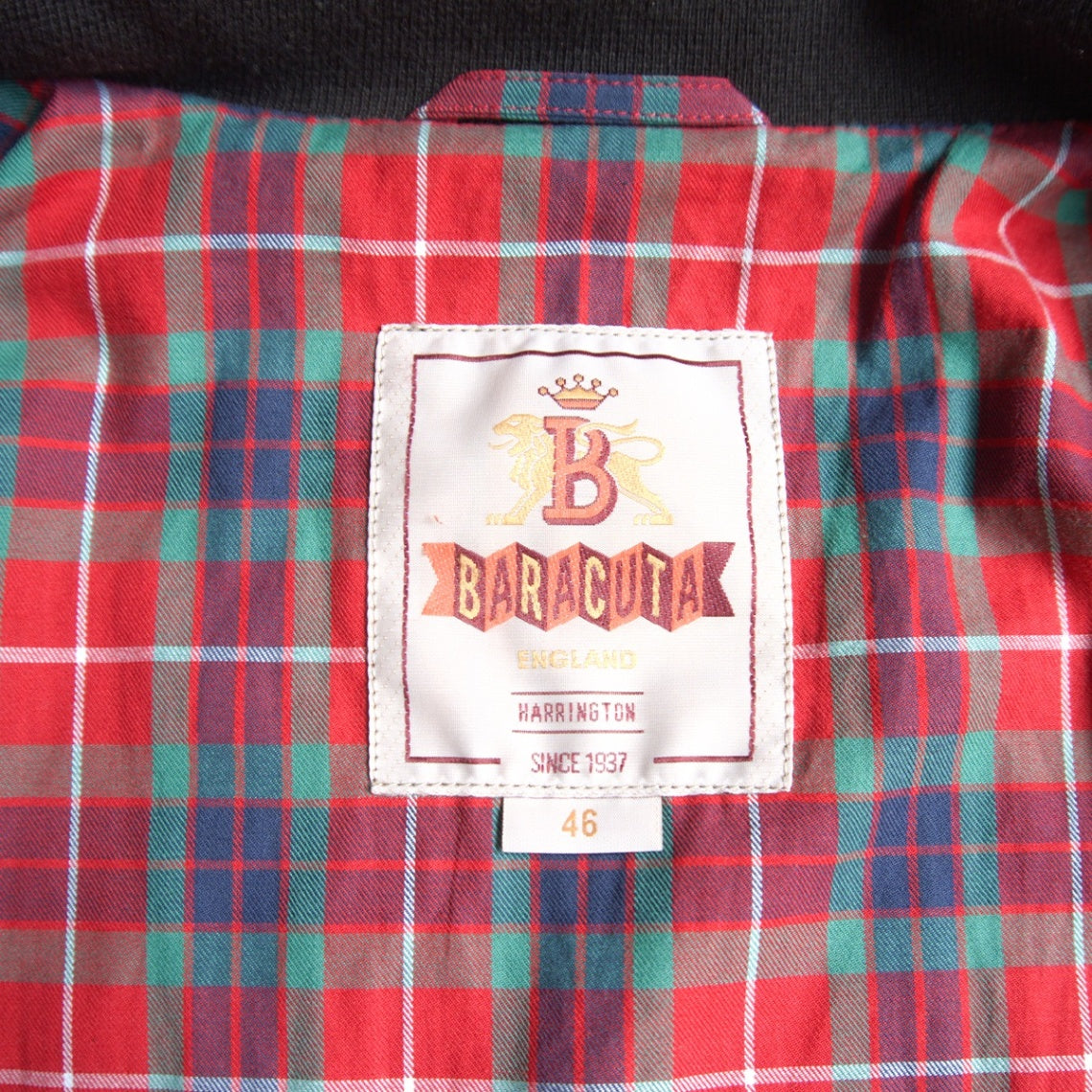 BARACUTA G9 Leather Harrington Jacket Size 46