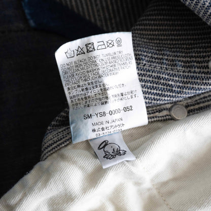 SAINT MICHAEL Distressed Hickory Stripe Painter Pants Size M