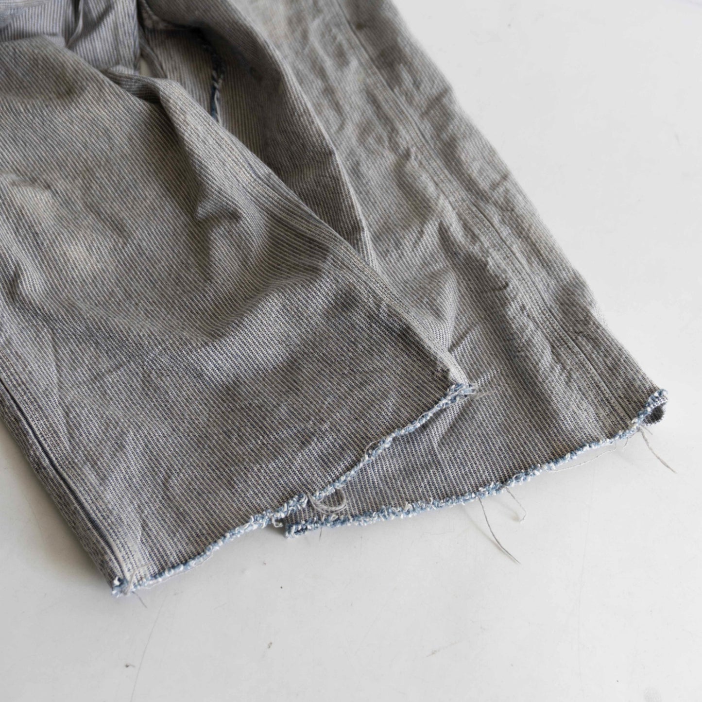 SAINT MICHAEL Distressed Hickory Stripe Painter Pants Size M