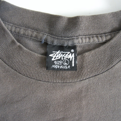 USA 90s Old Stussy Double Sided Print T-Shirt Size L