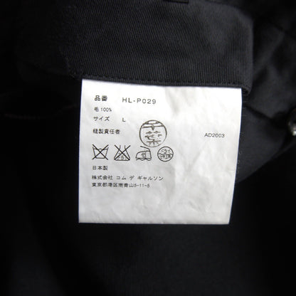COMME des GARCONS HOMME 03 One Pleat Slacks Black Size L