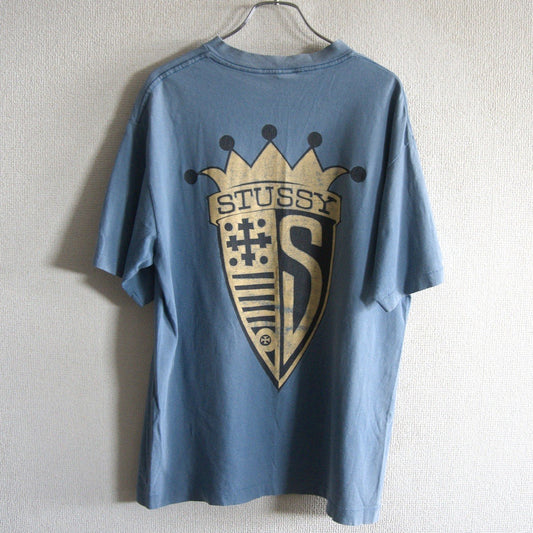 USA 80s Old Stussy Double Sided Print T-Shirt Size M