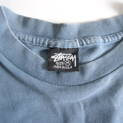USA 80s Old Stussy Double Sided Print T-Shirt Size M