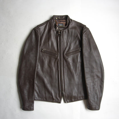 SCHOTT 641XX Single Rider Leather Jacket Brown Size 38