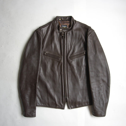 SCHOTT 641XX Single Rider Leather Jacket Brown Size 38