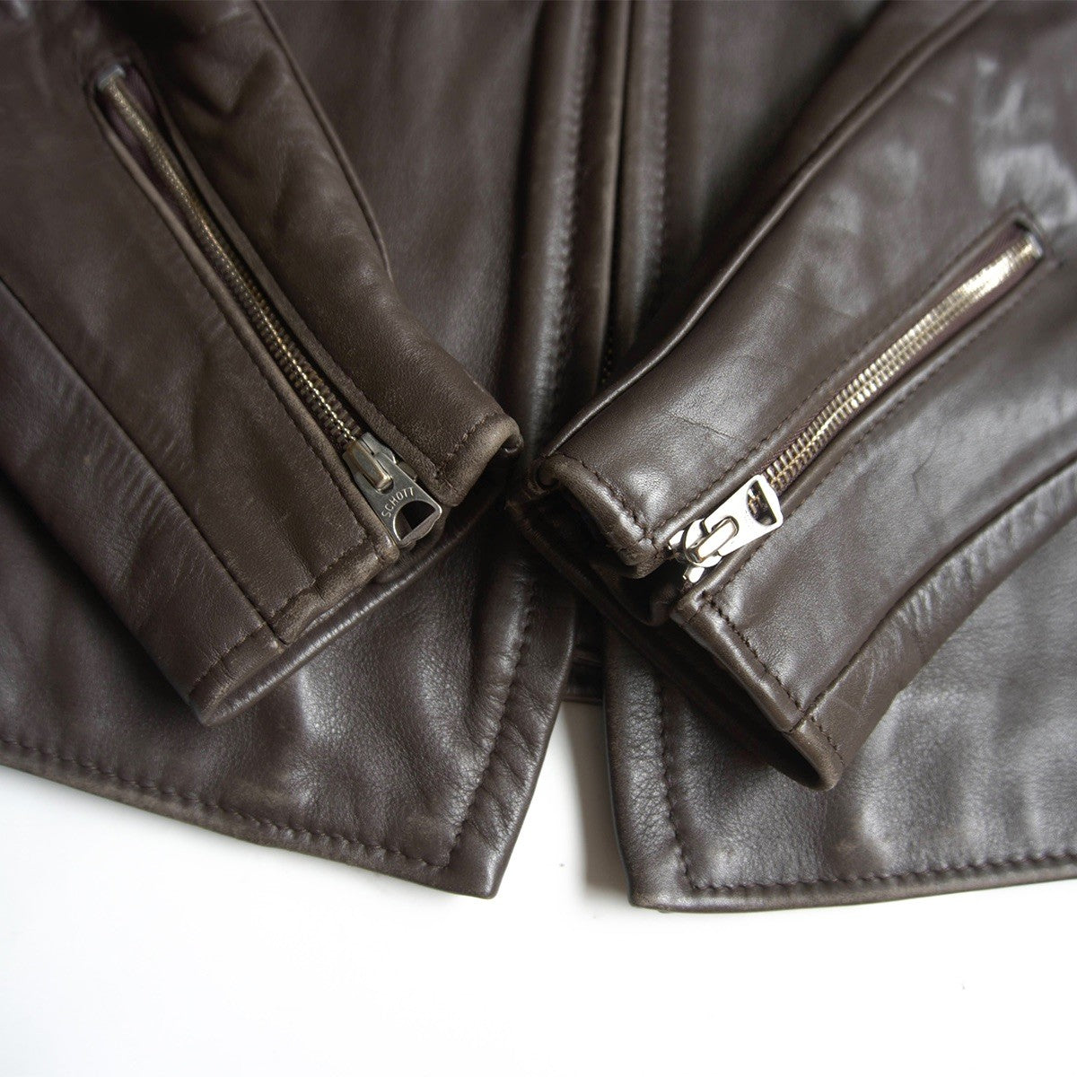 SCHOTT 641XX Single Rider Leather Jacket Brown Size 38
