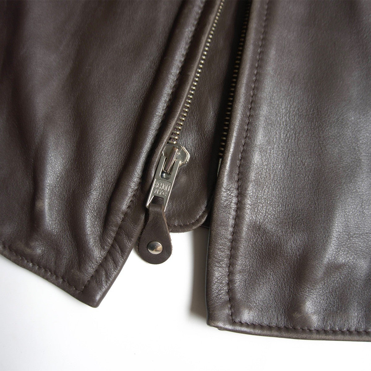 SCHOTT 641XX Single Rider Leather Jacket Brown Size 38