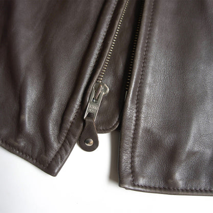 SCHOTT 641XX Single Rider Leather Jacket Brown Size 38