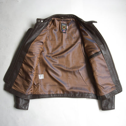 SCHOTT 641XX Single Rider Leather Jacket Brown Size 38