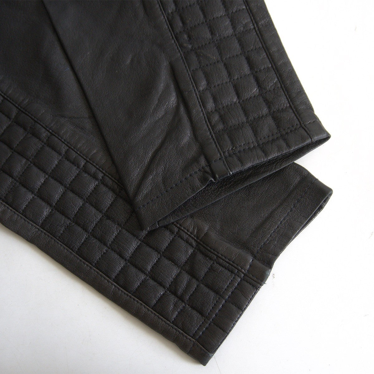 BALMAIN Leather Biker Pants Black Size 29