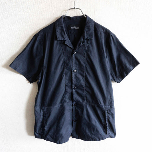 STONE ISLAND SHADOW PROJECT 14SS Navy Collar Shirt Size S
