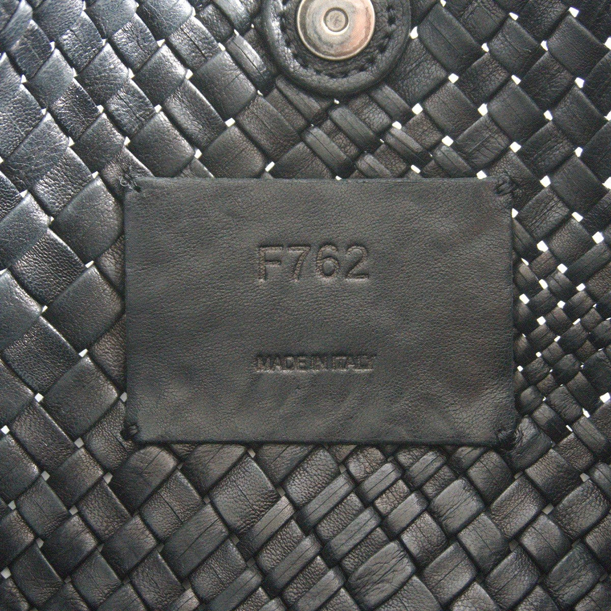 FALORNI Intrecciato Leather Tote Bag Black Size ONE SIZE