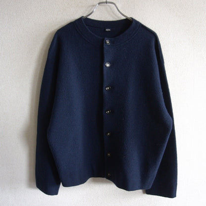 45R Felted Wool Cardigan Navy