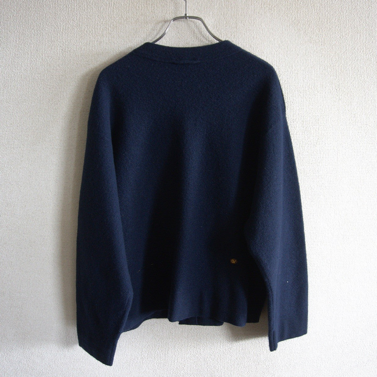 45R Felted Wool Cardigan Navy