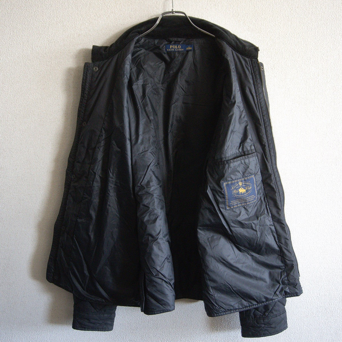 POLO RALPH LAUREN Black Quilted Jacket Size L