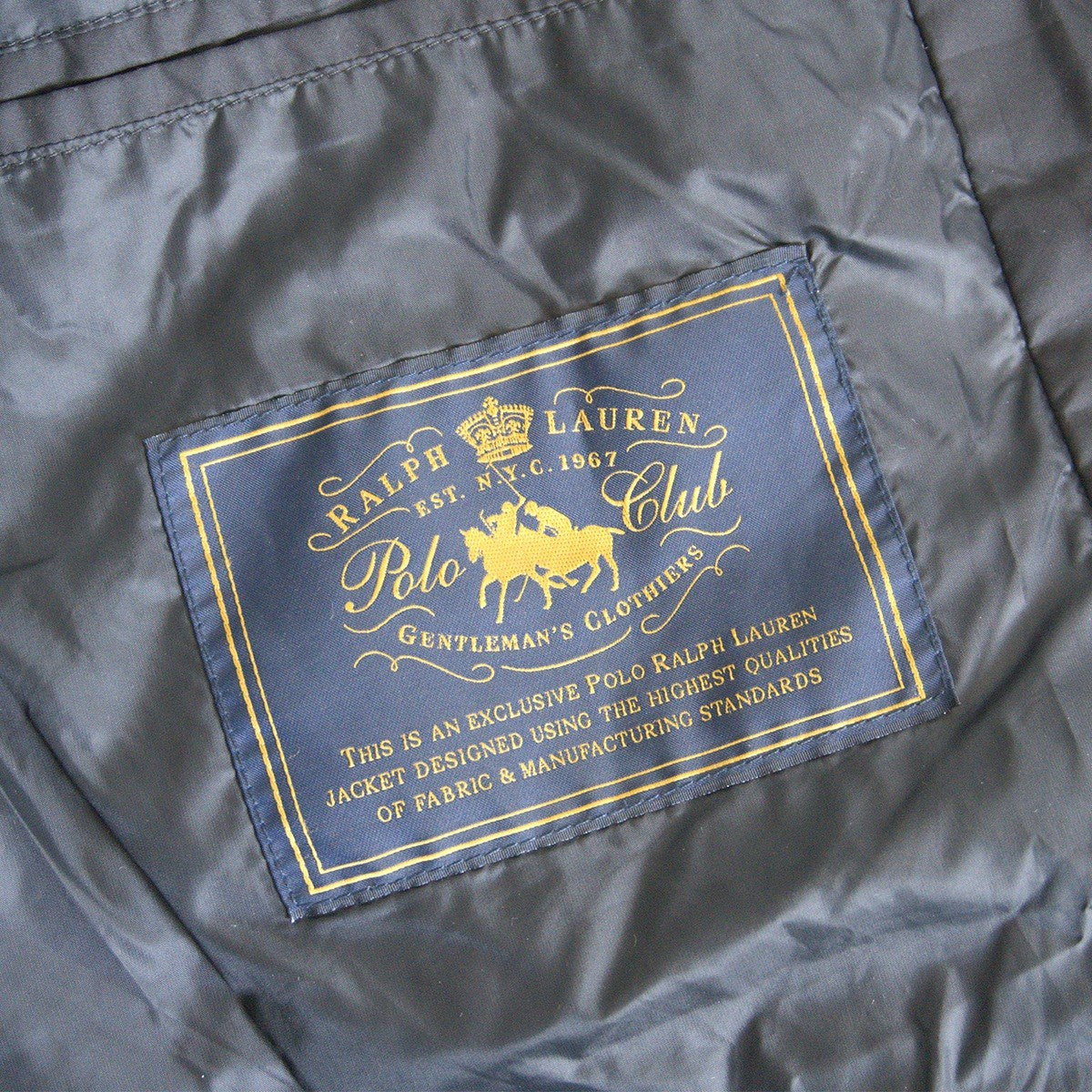 POLO RALPH LAUREN Black Quilted Jacket Size L