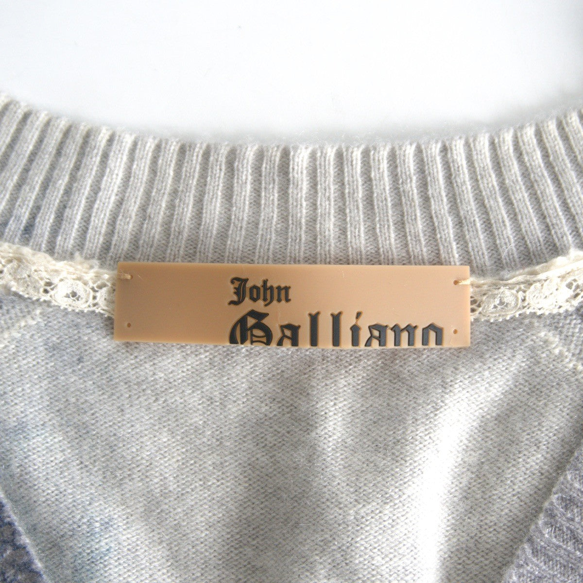 John Galliano FW06 V-Neck Cashmere Sweater Size M