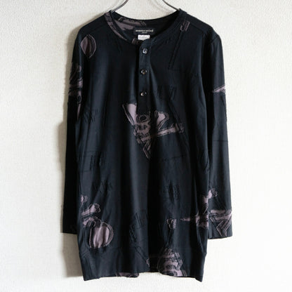 mastermind JAPAN Henley Neck Long Sleeve Top Size M