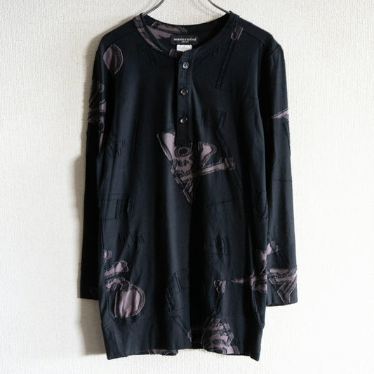 mastermind JAPAN Henley Neck Long Sleeve Top Size M