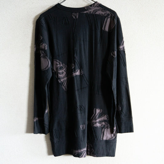 mastermind JAPAN Henley Neck Long Sleeve Top Size M