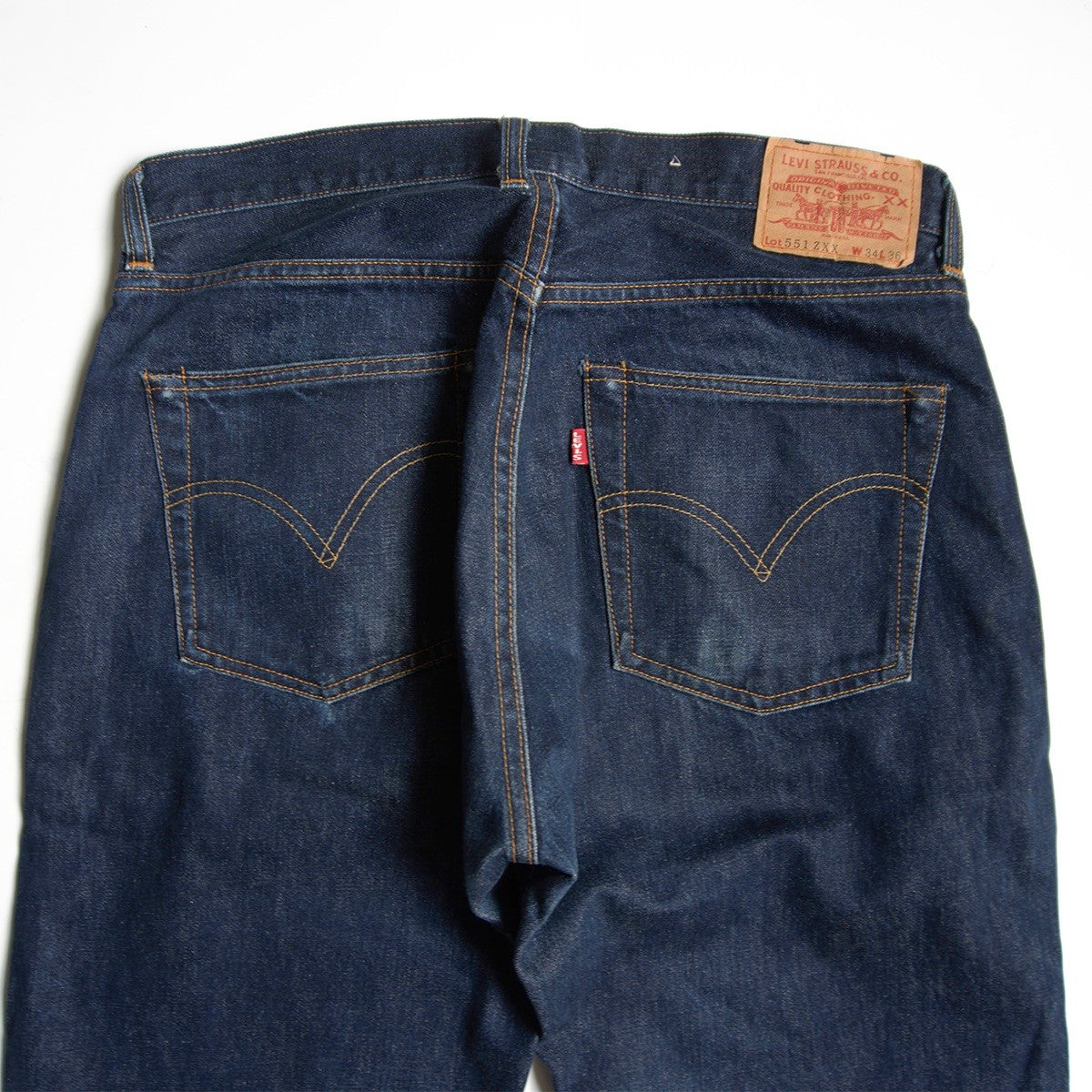 LEVI'S 551ZXX Big E Valencia-Made Denim Jeans Size 34×36
