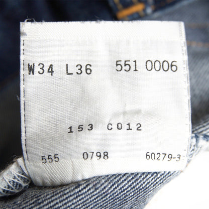 LEVI'S 551ZXX Big E Valencia-Made Denim Jeans Size 34×36