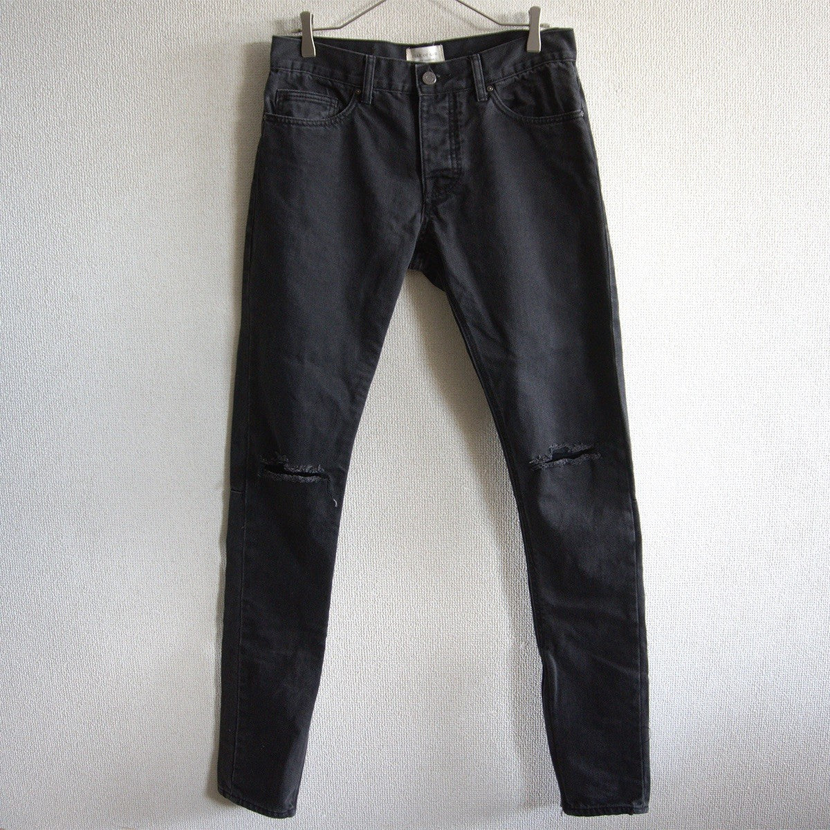 FEAR OF GOD Black Zip Hem Denim Jeans Size 30