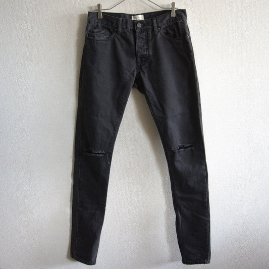 FEAR OF GOD Black Zip Hem Denim Jeans Size 30