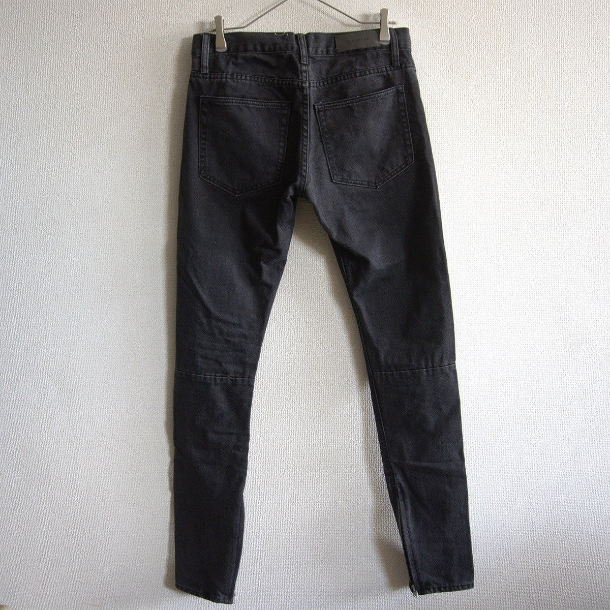 FEAR OF GOD Black Zip Hem Denim Jeans Size 30