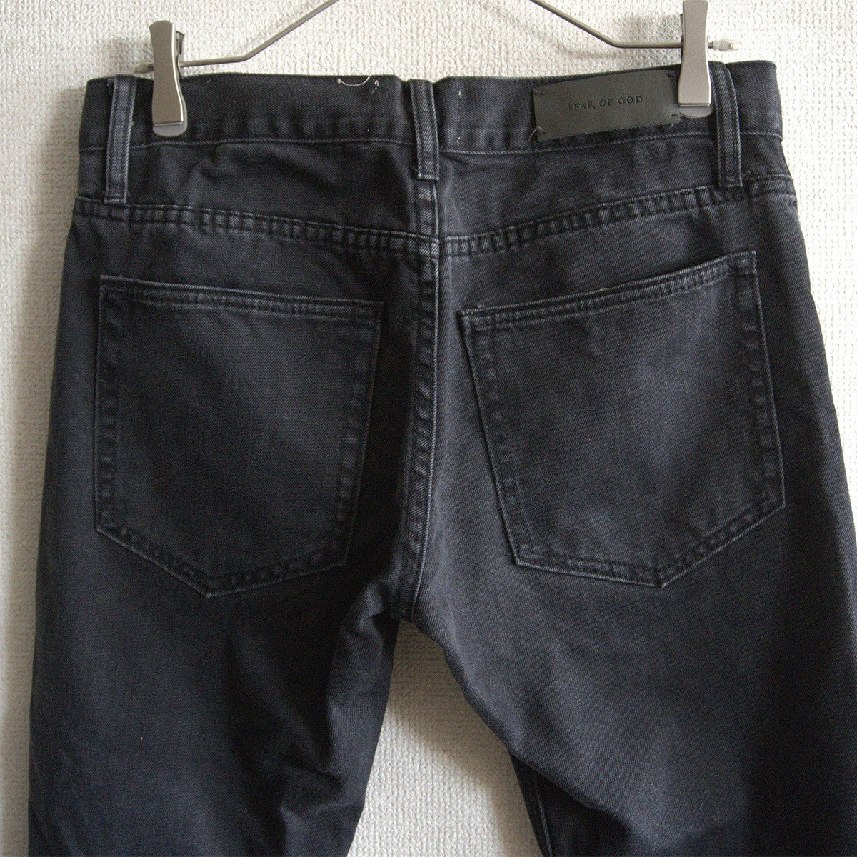 FEAR OF GOD Black Zip Hem Denim Jeans Size 30