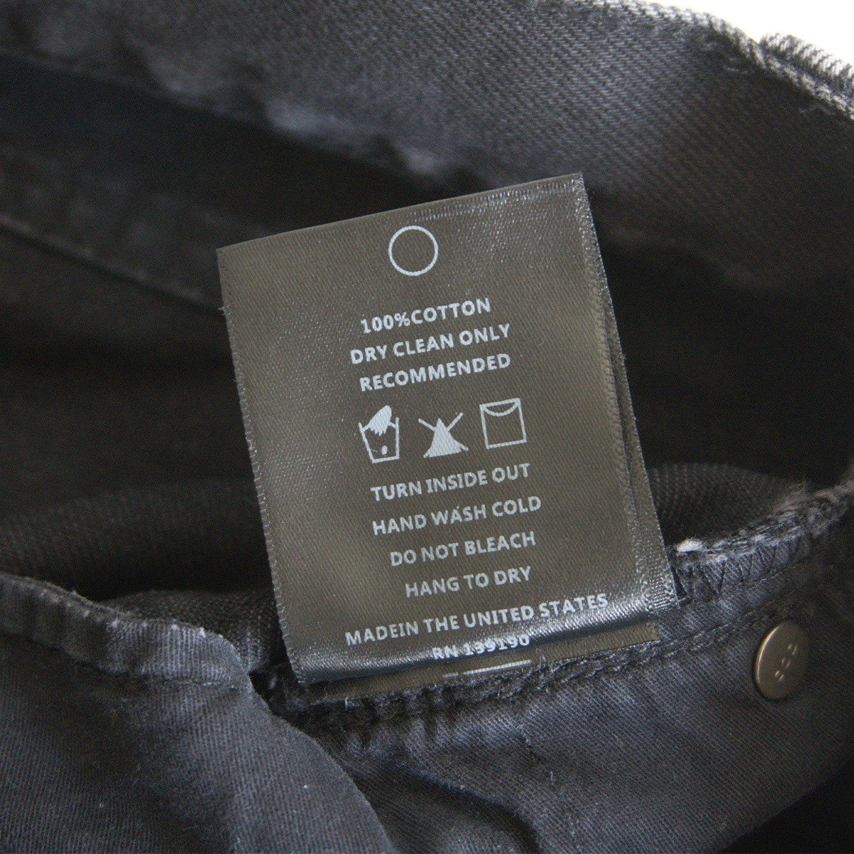 FEAR OF GOD Black Zip Hem Denim Jeans Size 30