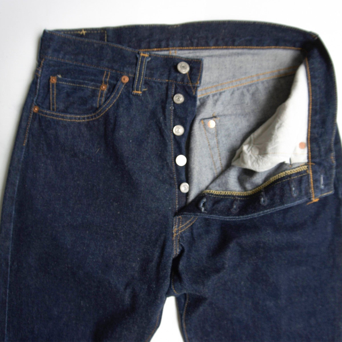LEVI'S 501XX Big E Dark Indigo Valencia Jeans Size 32×36