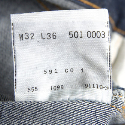 LEVI'S 501XX Big E Dark Indigo Valencia Jeans Size 32×36