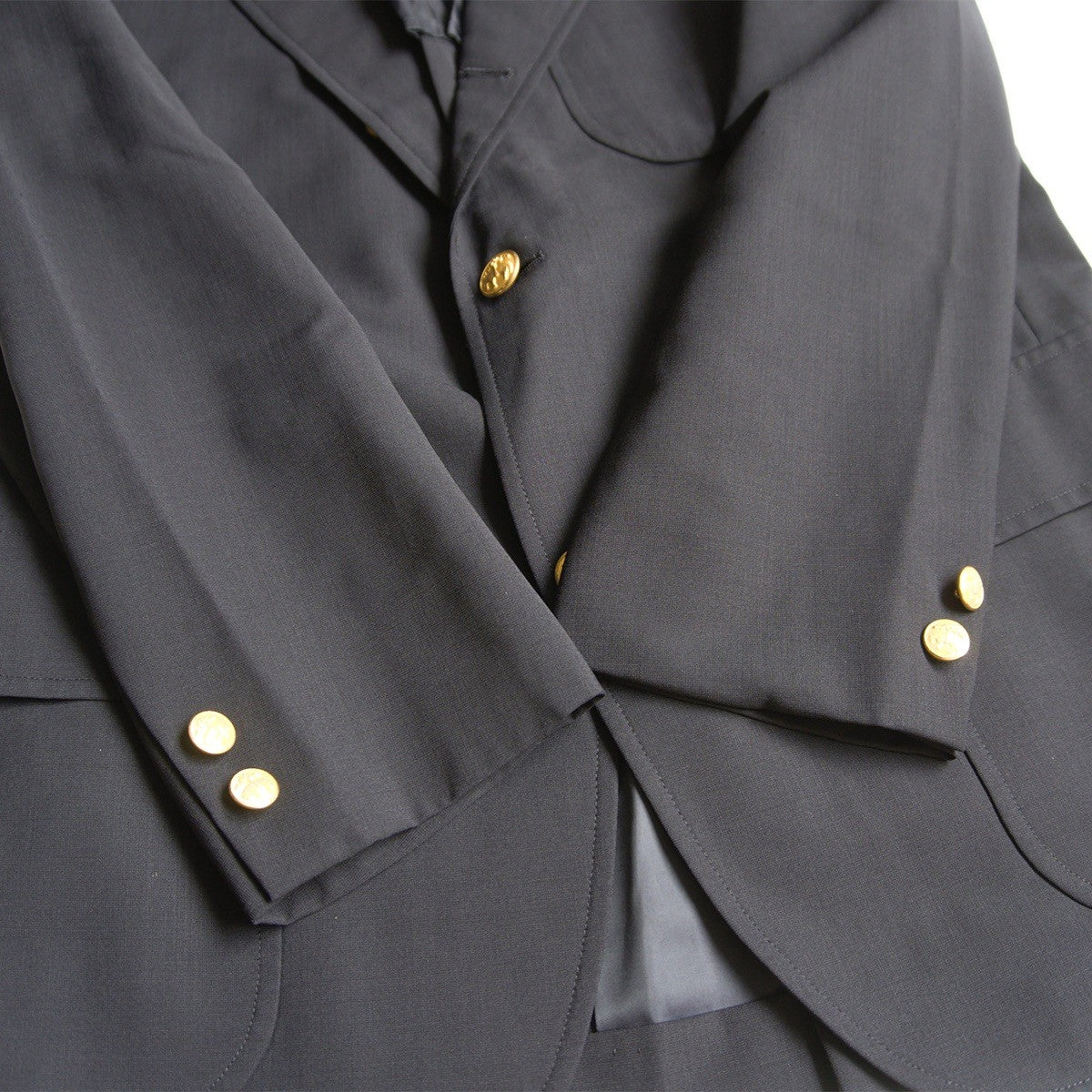BROOKS BROTHERS Navy Gold Button Blazer