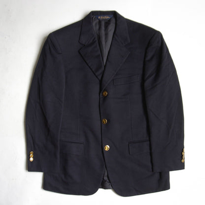 BROOKS BROTHERS Cashmere Navy Gold Button Blazer Size 36SHT